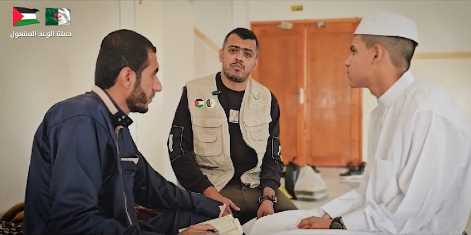 The Algerian Al-Baraka Association honors 100 reciters and listeners of the Holy Quran in Al-Mawasi camp in the Gaza Strip